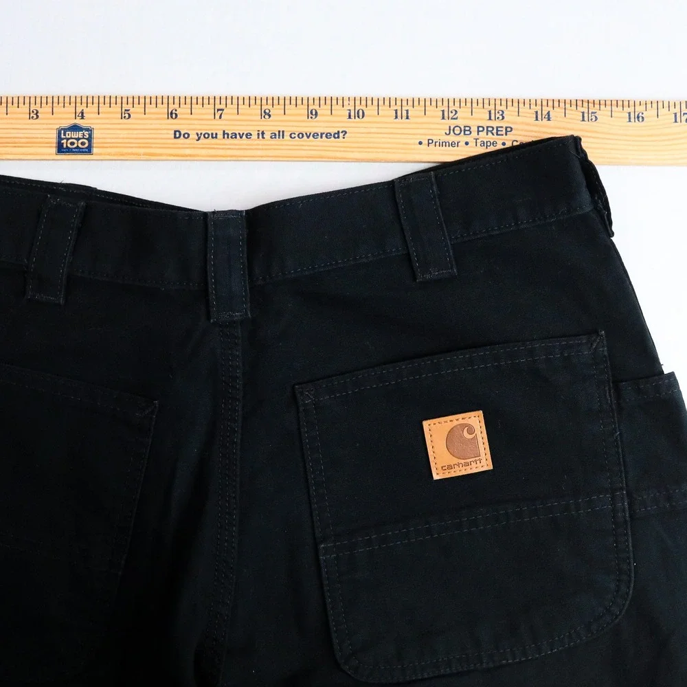 Carhartt B151-BLK Carpenter Pants Men 32x36 Black Cotton Canvas Utility Dungaree
